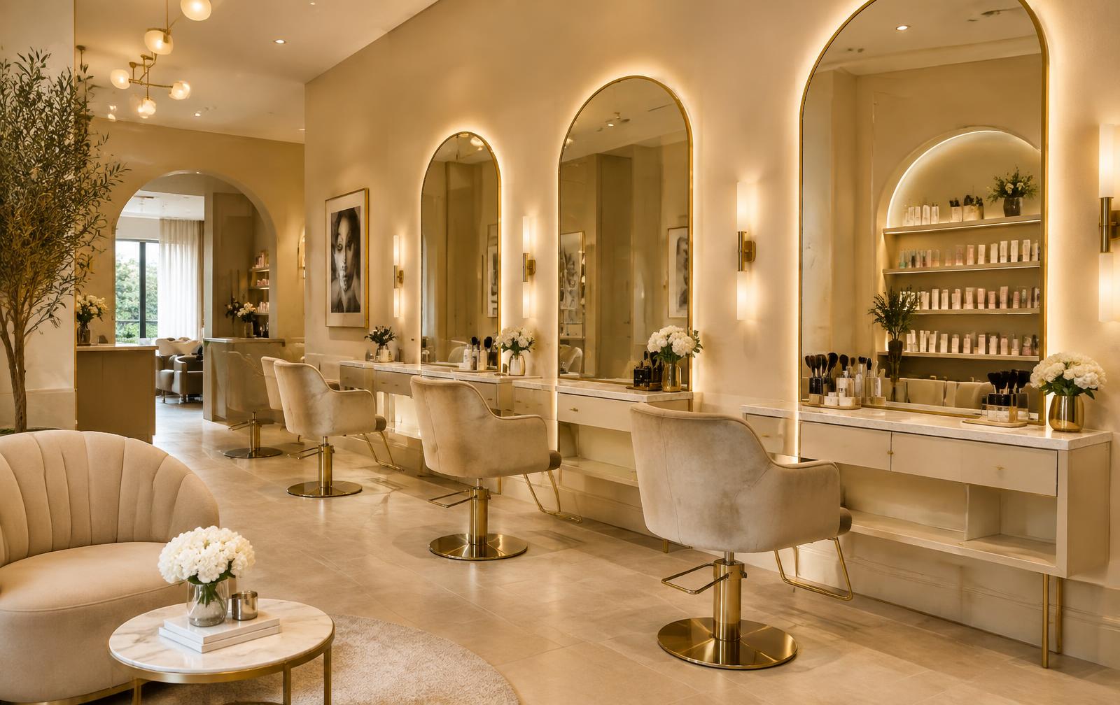 Elegant salon interior